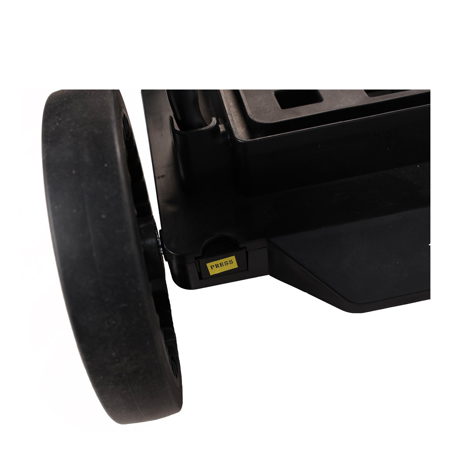 Folding Service Cart With Wheels Double Decker, Shopping, Library, Office Warehouse Moving Carts Black Blue Plastic