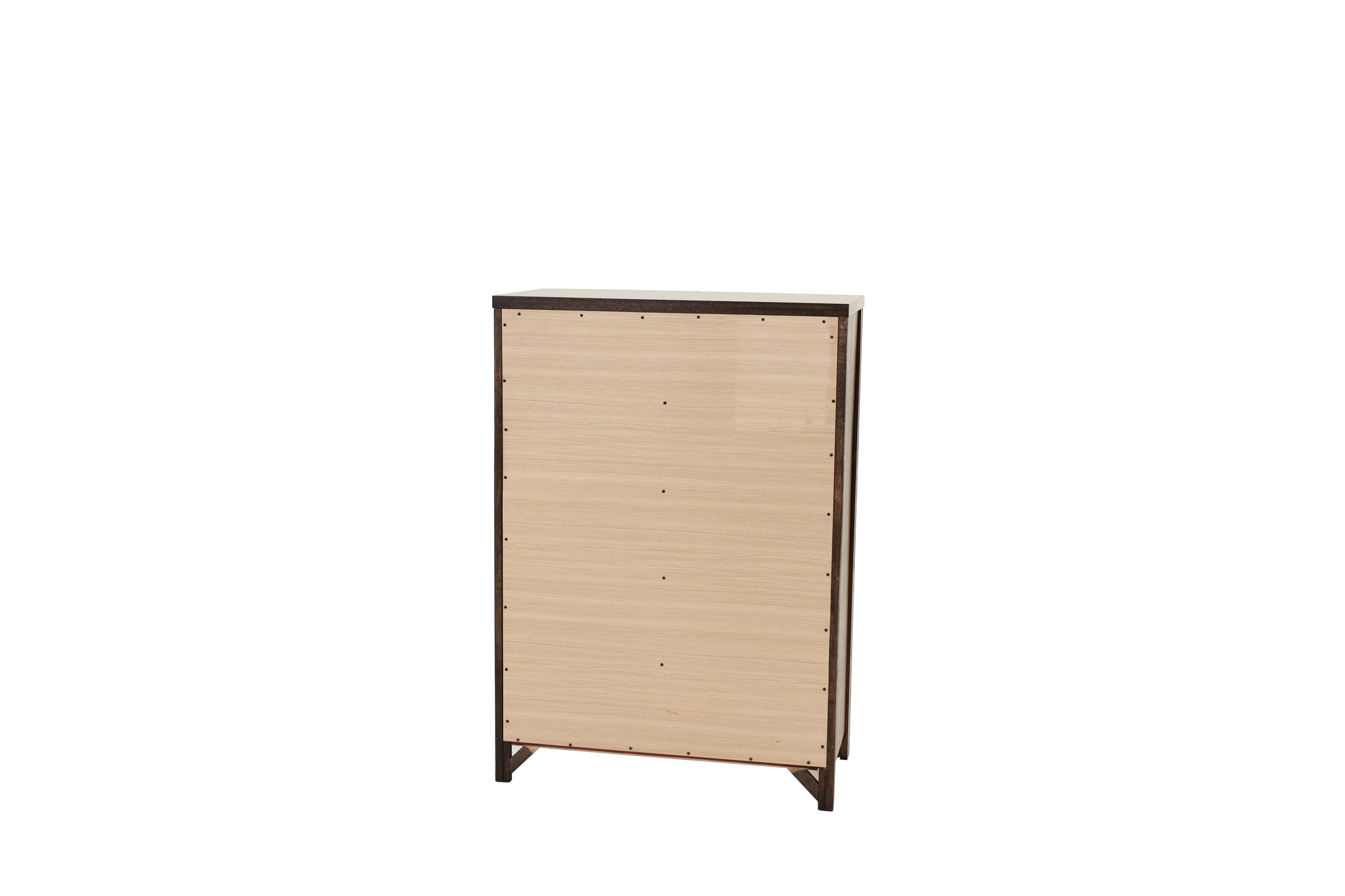 Oak Finish 1Pc Chest Of Drawers Wooden Texture 5X Drawers Storage Bedroom Furniture Oak Bedroom Contemporary,Modern,Transitional Rubberwood Particle Board Mdf,Rubber Wood