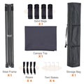 10 X 10Ft Pop Up Canopy Tent Easy Setup Outdoor Shade Instant Portable Sun Shelter Canopy Tent For Parties Camping Beach,Gray Gray Pe Rattan Iron Waterproof Fabric
