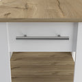 Brooklyn 23 Kitchen Island, Two Shelves, One Drawer Multicolor Kitchen Modern Rectangular Pine Melamine Engineered Wood Small Less Than 40In