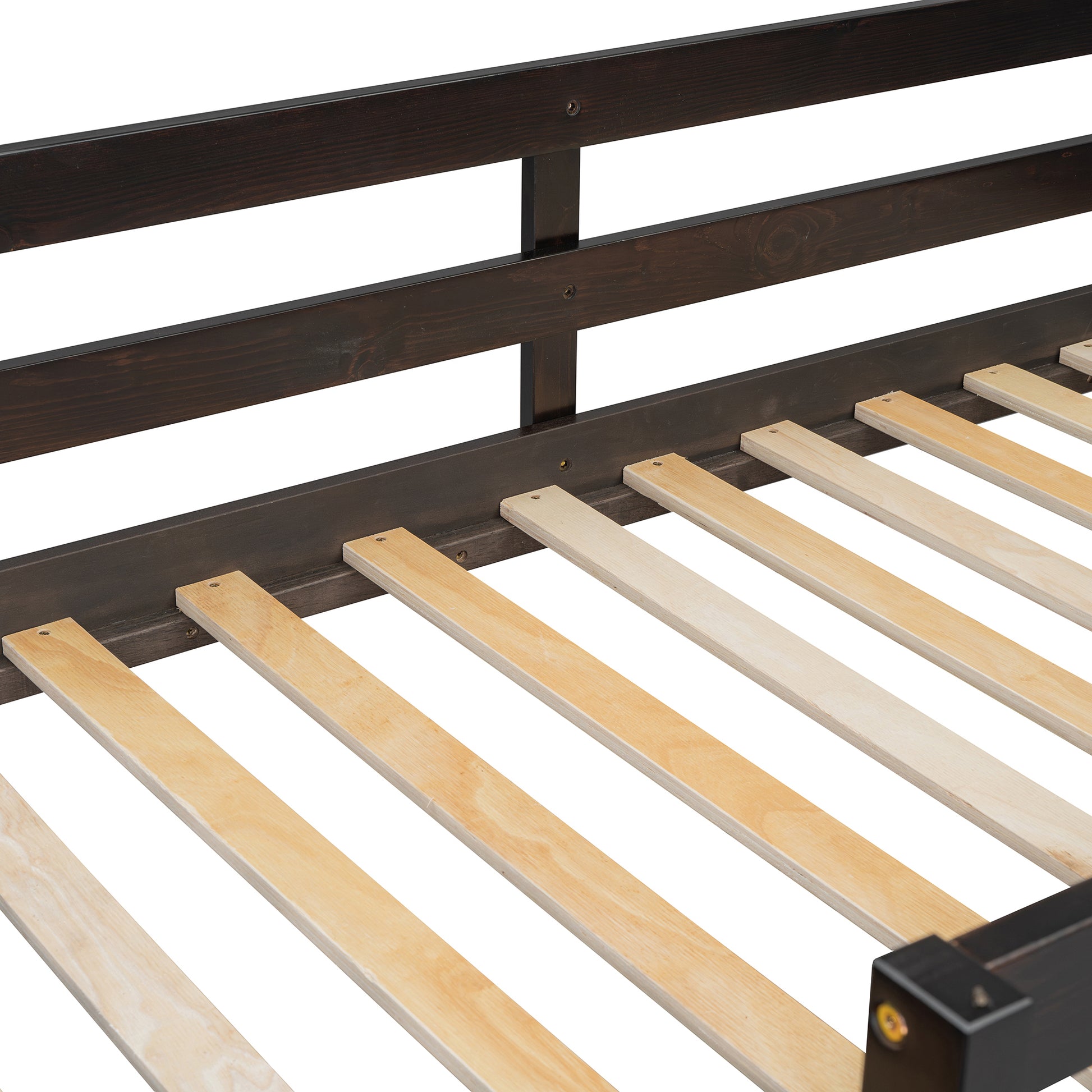 Twin Over Twin Bunk Bed With 4 Drawers And 3 Shelves Espresso Twin Espresso Solid Wood