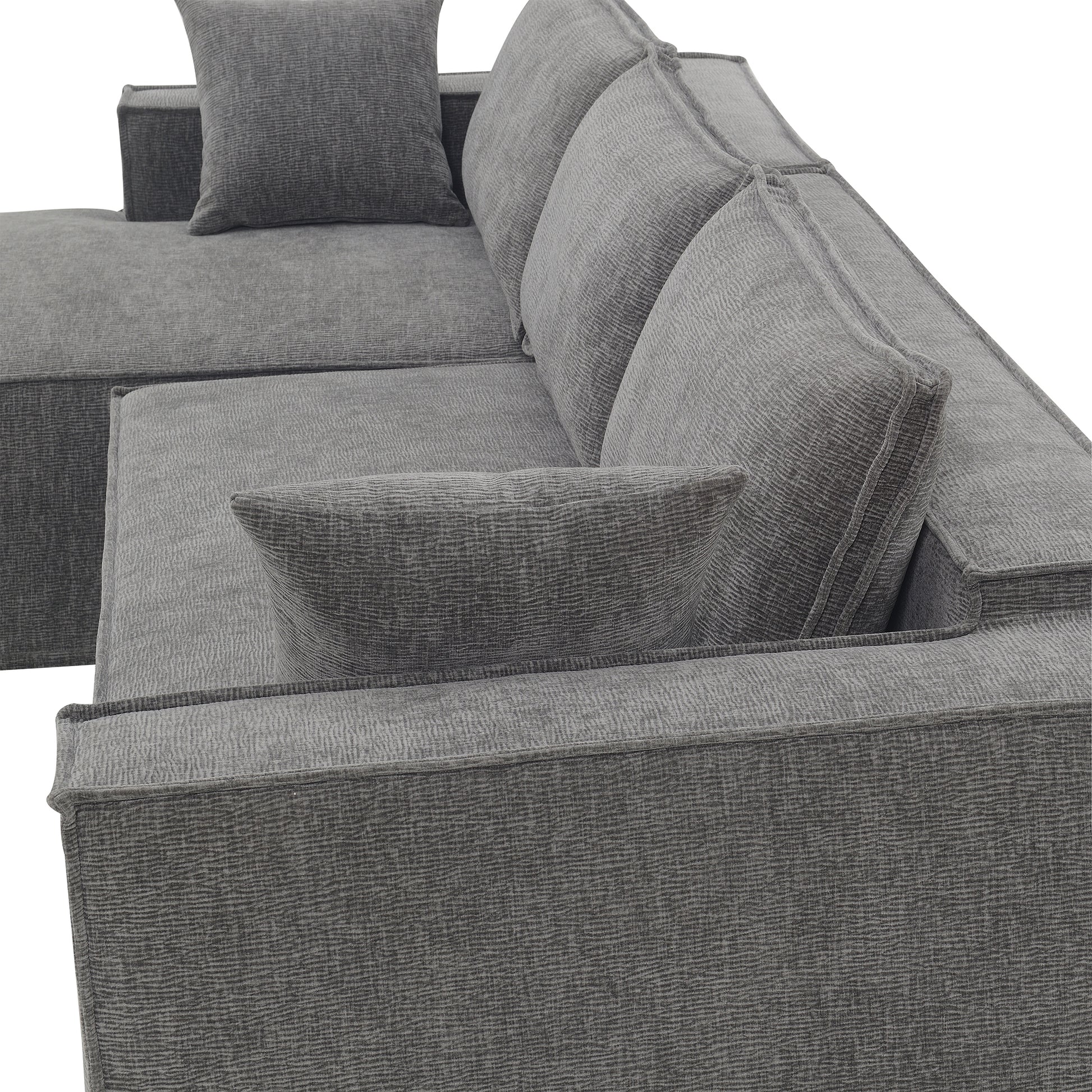 9587G Package Gray Chenille 1 Seat