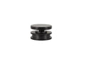 Roller Set With Wall Brackets And Anti Jump Knobs Only, 24D01P08 Mbx Matte Black Stainless Steel