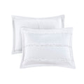 5 Piece Microfiber Ruffled Comforter Set White Cal King California King White Polyester