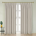 Newport Blackout Curtains For Bedroom, Linen Curtains For Living Room, Window Curtains, Room Darkening Curtains 108 Inches Long, Greige Greige Linen