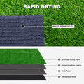 2Pack 3.3Ftx10Ft Artificial Grass Realistic Synthetic Thick Fake Faux Grass Rug Astroturf Carpet Landscape For Dogs Indoor Outdoor Garden Lawn Mat, With Drainage Holes Green Polypropylene