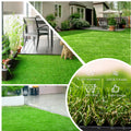 2Pack 3.3Ftx10Ft Artificial Grass Realistic Synthetic Thick Fake Faux Grass Rug Astroturf Carpet Landscape For Dogs Indoor Outdoor Garden Lawn Mat, With Drainage Holes Green Polypropylene