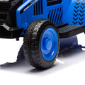 12V Kids Ride On Electric Tractor Black Knight,Kids Ride On Toy.2Wd,Non Skid Tires, Steering Wheel, Foot Pedal,With Removable Storage Tug,Light,Bluetooth,Music,Mp3,Usb,Power Display For Kids Aged 2 3. Blue 50 99 Lbs Polypropylene