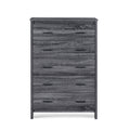 Toolless Assembly 5 Drawes Chest Dark Grey Mdf