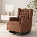 Rocking Chair Light Brown Pu