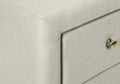 Nightstand, Nightstand, End, Side, Lamp, Storage Drawer, Bedroom, Upholstered, Beige Linen Look, Transitional Beige Mdf