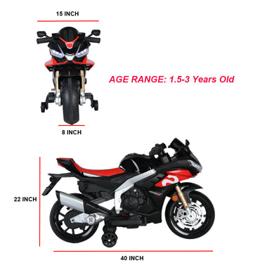 12V Kids Ride On Motorcycle 2Mph Top Speed,Motorbike Electric,Ride On Motorcycle For Kids With Shock Absorber Training Wheels Realistic Music&Sound Black Black Polypropylene