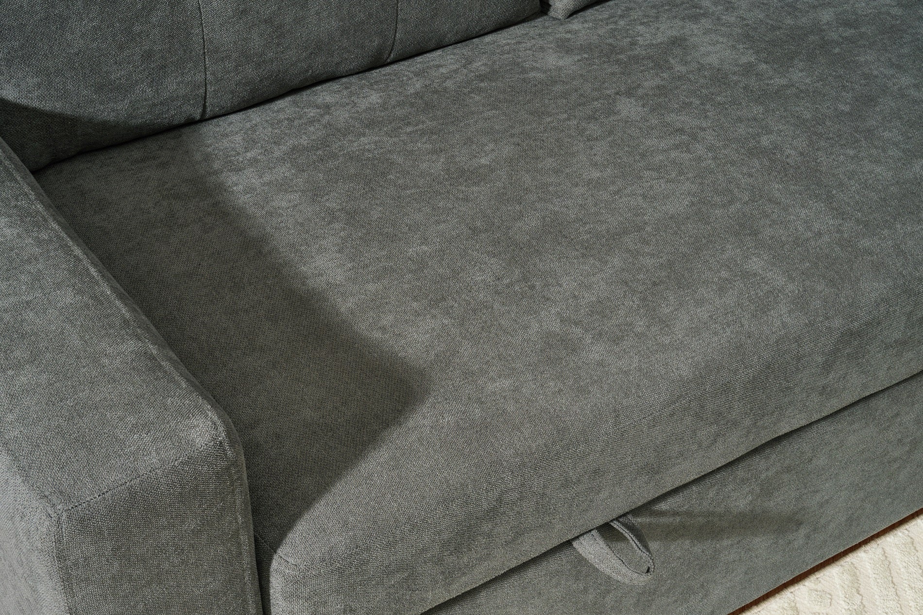 Sectional Sofa Bed L Shaped Sofa Couch Bed With Usb Port, Reversible Sofa Couch Sleeper With Pull Out Bed, Chaise With Storage, Pull Out Couch For Living Room Dark Gray Wood Fabric 3 Seat