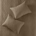 Reversible Bedspread Set Mocha Queen Mocha Cotton