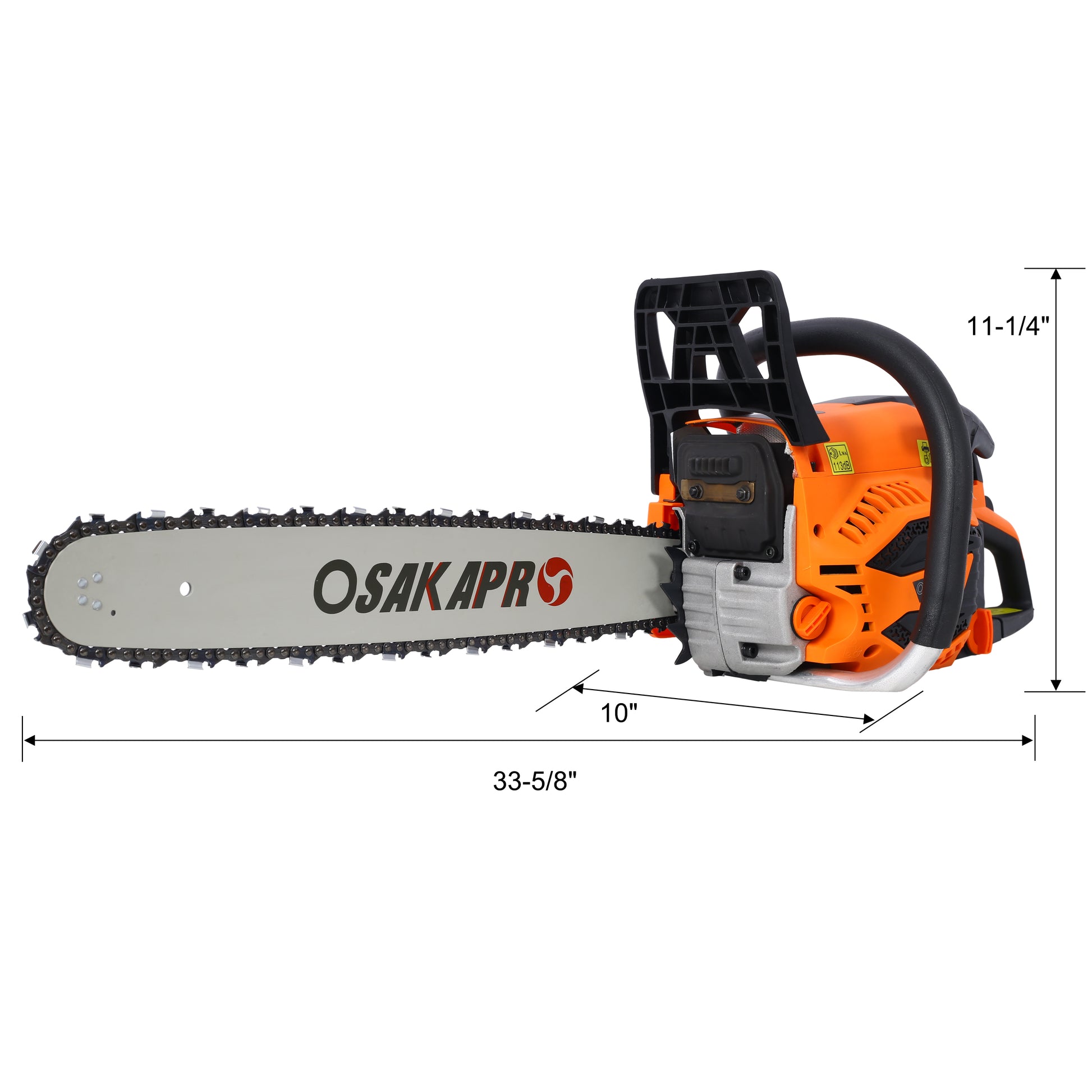 62Cc Gas Powered Chainsaw, 2 Cycle Petrol Handheld Cordless Chain Saw, Gasoline Gas Chainsaws For Tree Wood Cutting,With 18" And 20" Guide Bar And Chain,Safety Kit, Storage Bag, Epa Compliant Orange
