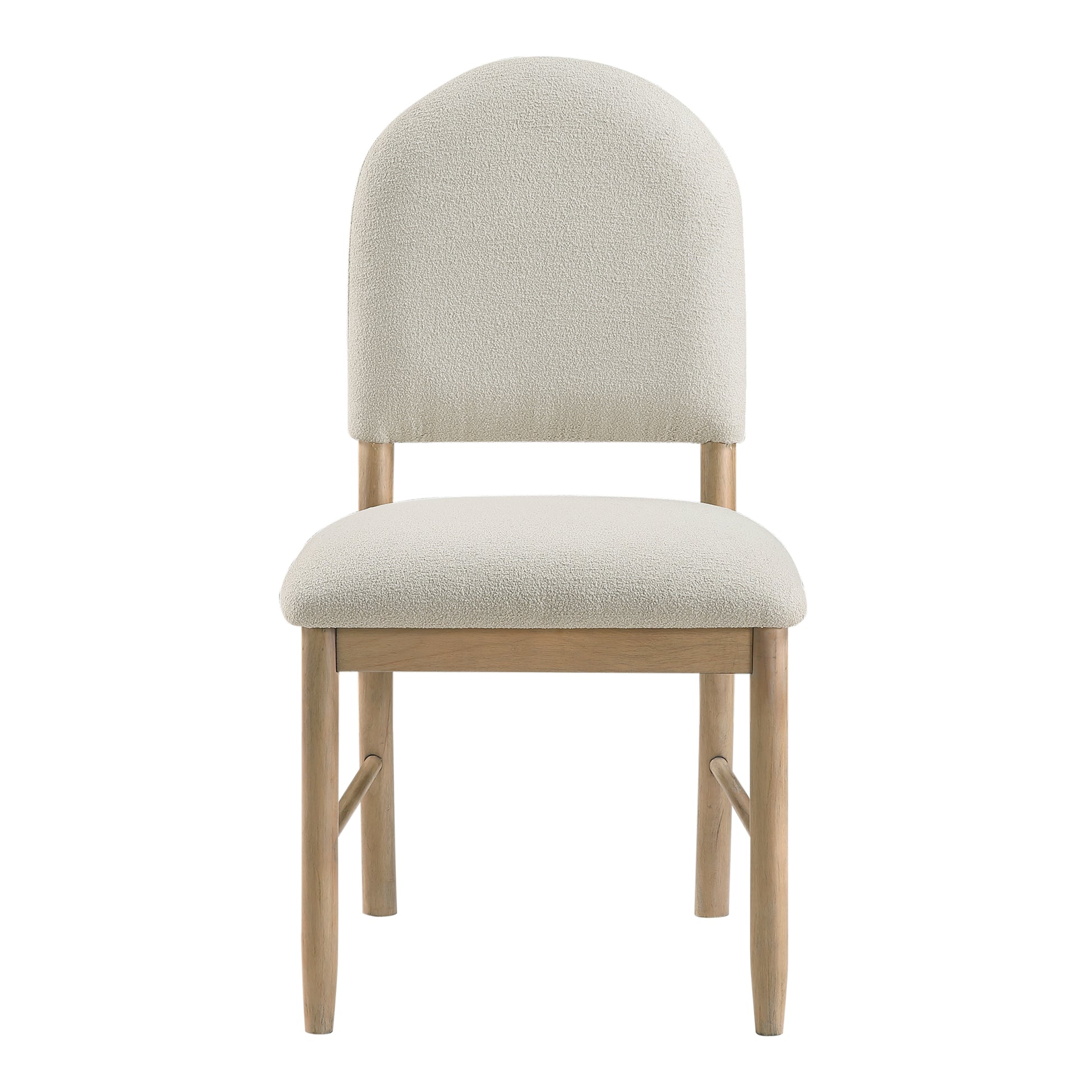 Natural Finish Dining Side Chairs Set Of 2, Beige Fabric Upholstered Seat Back Classic Luxury Dining Room Furniture Beige Dining Room Classic Set Of 2 Wood