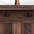 Hall Tree With 6 Hooks And Hinged Lid, Coat Hanger, Entryway Bench, Storage Bench, 3 In 1 Design, 69Inch, For Entrance, Hallway Brown Mdf