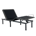 Twin Xl Size Quick Assembly Adjustable Bed Frame With Voice Activated Controls Black Metal Metal