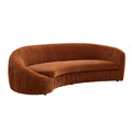 92.13 Inch Modern Design Curved Shaped Sofa Couch For Living Room,Upholstered Fabric 4 Seat Sofa No Need To Assembly Couch For Apartment,Orange Orange Polyester 4 Seat