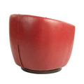 Upholstered Swivel Barrel Armchair With Storage Modern Living Room Side Chair For Bedroom Office Reading Spaces Pu Red Red Foam Upholstered