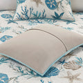 6 Piece Cotton Sateen Quilt Set With Throw Pillows Aqua King Cal King King Aqua Cotton