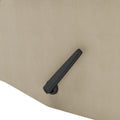 The Granada Recliner In Khaki Khaki Manual Handle Wood Handle Foam Microsuede,Polyester