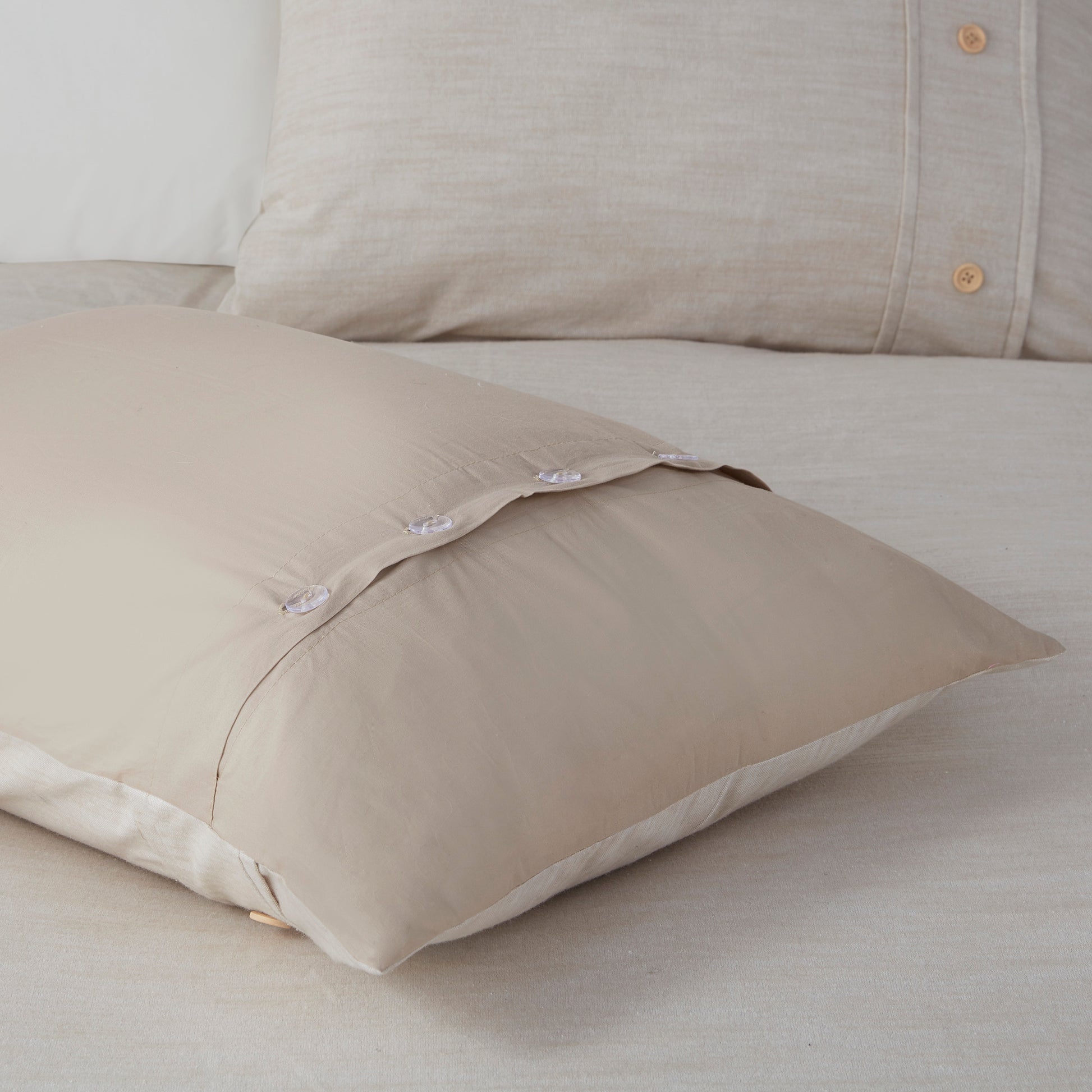 5 Piece Organic Cotton Oversized Comforter Cover Set W Removable Insert Natural Full Queen Natural Cotton