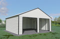 23Ft X 22Ft Double Garage Metal Shed With Side Entry Door White Garden & Outdoor Metal