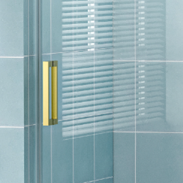 Shower Door Handle Only, 24D01P18 Gx Gold Stainless Steel