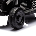 12V Kids Ride On Electric Tractor Black Knight,Kids Ride On Toy.2Wd,Non Skid Tires, Steering Wheel, Foot Pedal,With Removable Storage Tug,Light,Bluetooth,Music,Mp3,Usb,Power Display For Kids Aged 2 3. Black 50 99 Lbs Polypropylene