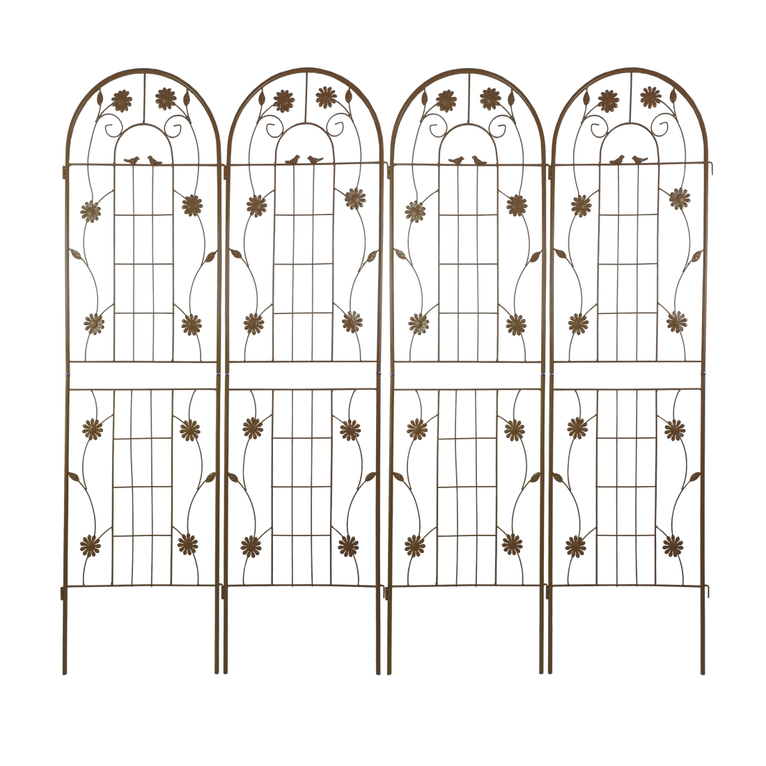 2 Pack Metal Garden Trellis 71" X 19.7" Rustproof Trellis For Climbing Plants Outdoor Flower Support Brown Brown Garden & Outdoor French Country Iron