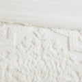 3 Piece Tufted Cotton Chenille Da Comforter Set Off White King Cal King King Off White Cotton