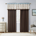 Embroidered Window Valance Blue 50X18