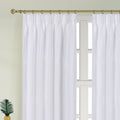 Newport Cotton Lining Window Curtains For Bedroom, Linen Curtains For Living Room, 84 Inches Long Curtains For Living Room, White White Linen