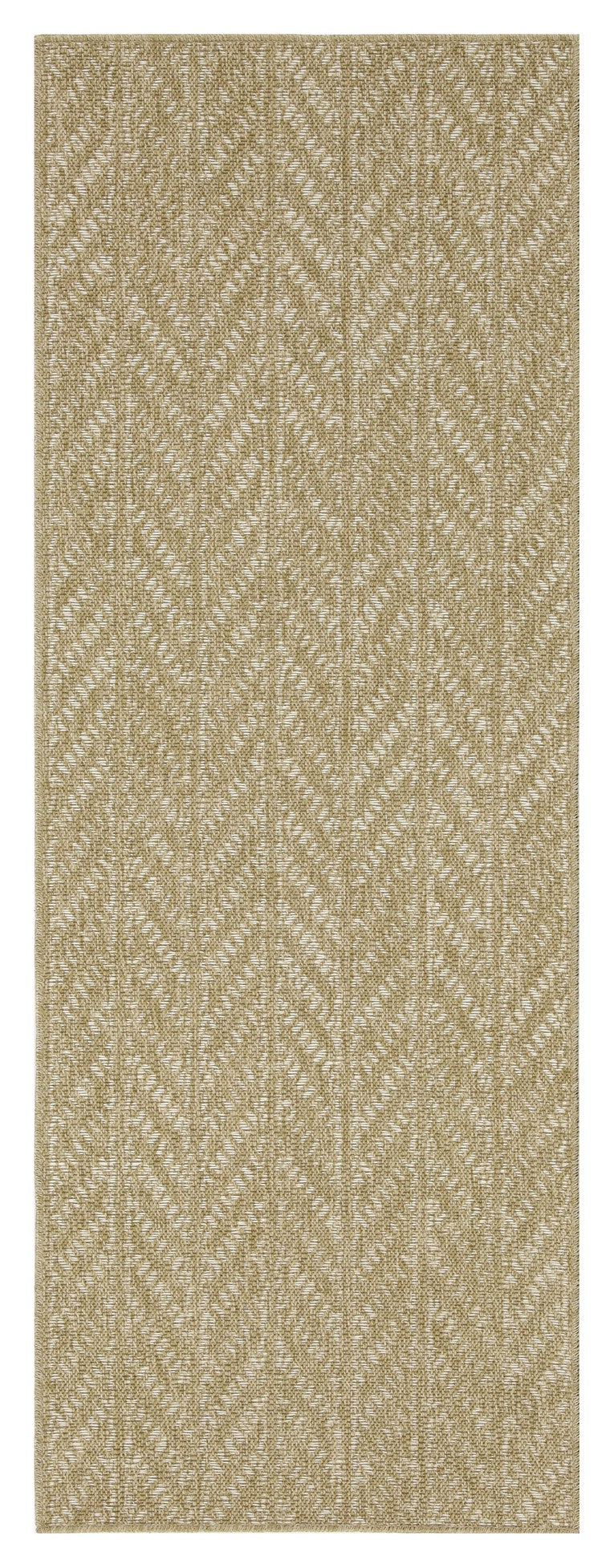 Earth Gc Ntl1014 Jute White 5 Ft. 3 In. X 7 Ft. 3 In. Indoor Outdoor Area Rug Natural White Polyester Polypropylene
