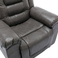 3 Seater Home Theater Recliner Manual Recliner Chair With Two Built In Cup Holders For Living Room,Bedroom, Grey Grey Foam Pu