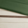 7 Pc Pieced Faux Suede Comforter Set Green Cal King California King Green Polyester