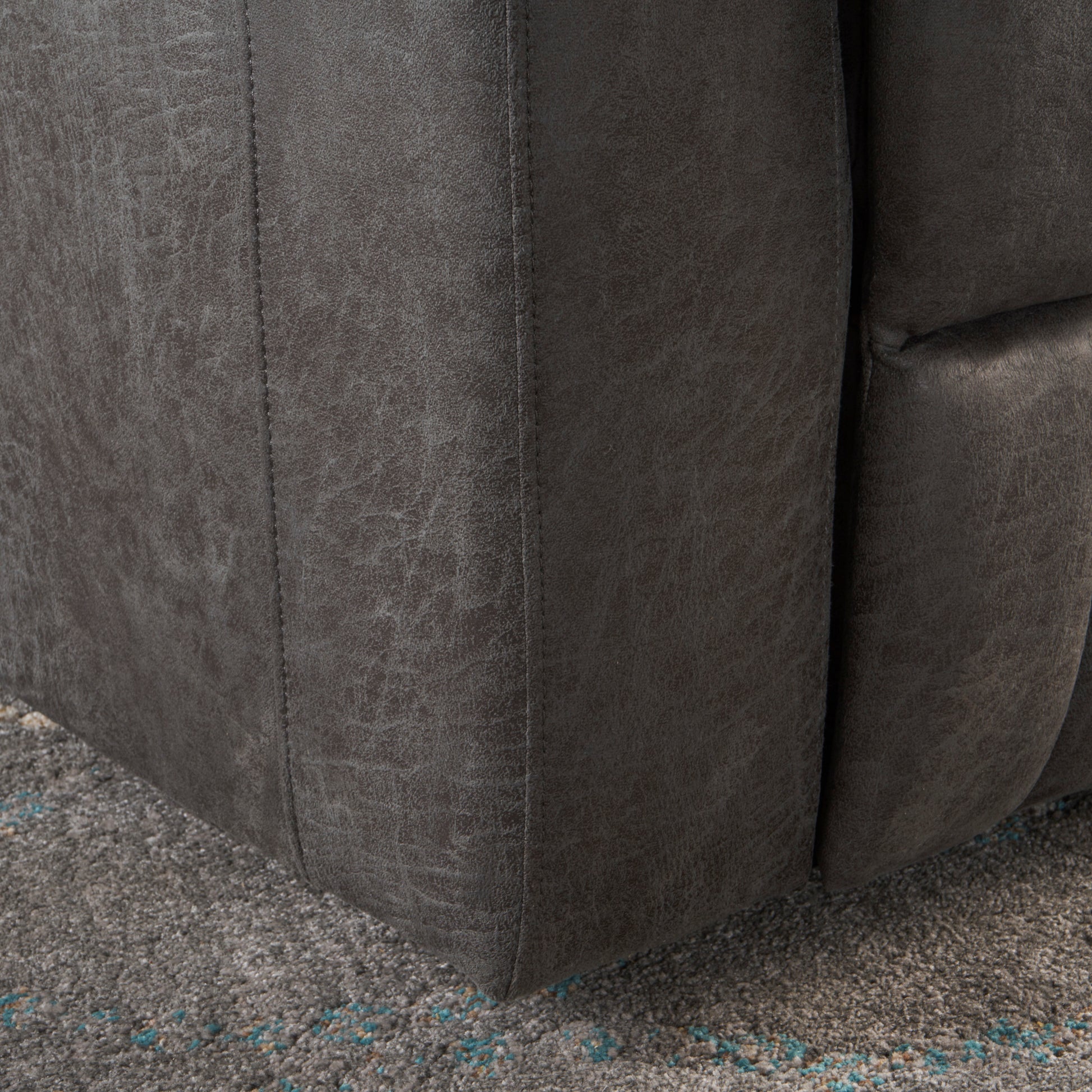 33" Wide Power Standard Recliner Chair With Arm Storage With Usb Slate Microfiber