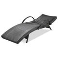 K&K 80'' Outdoor Wicker Chaise Lounge Chairs Set Of 2, Patio Rattan Reclining Chair Pull Out Side Table Adjustable Backrest Ergonomic Wave Design Pool Sunbathing Recliners, Black No Lounge Black