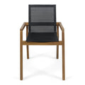 Belfast Dining Chair,Set Of 2 Teak Wood