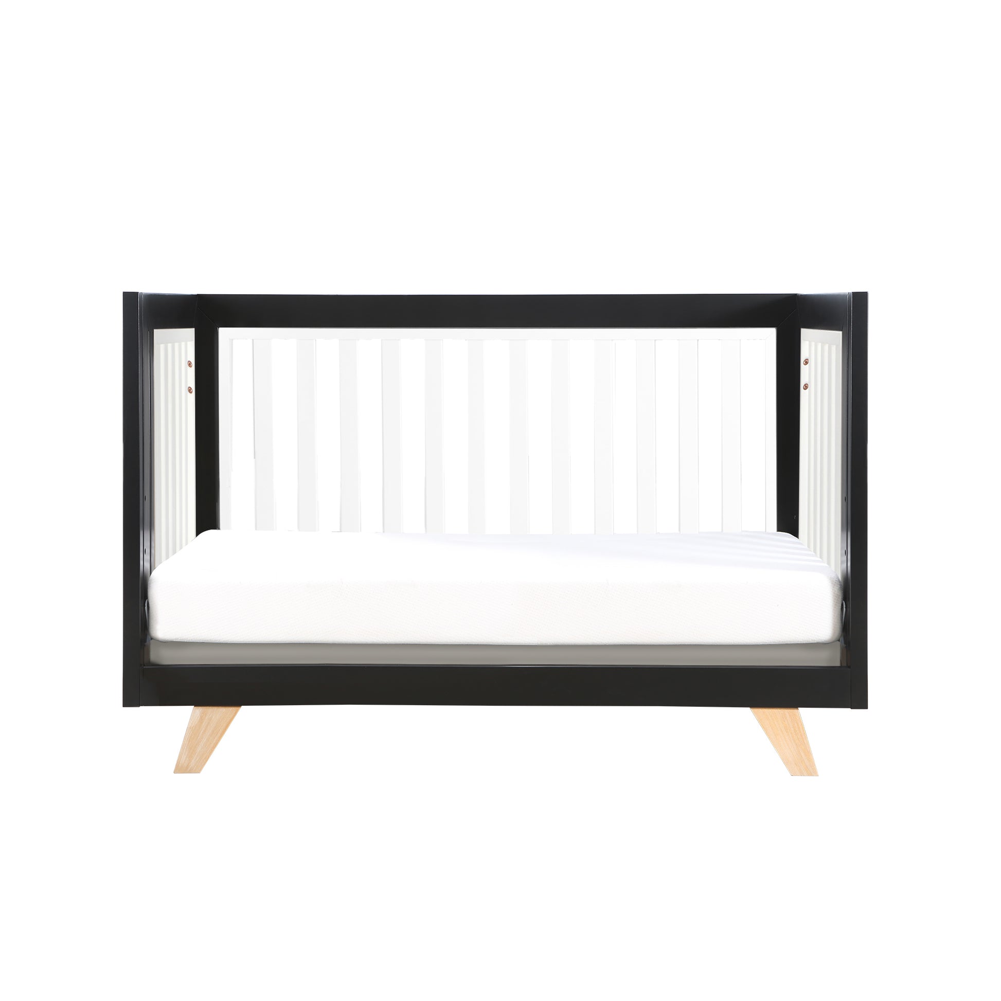 Wooster Toddler Rail In Black And White Black Wood