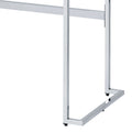 Tigress White Printed Faux Marble Top & Chrome Finish Writing Desk White Faux Marble