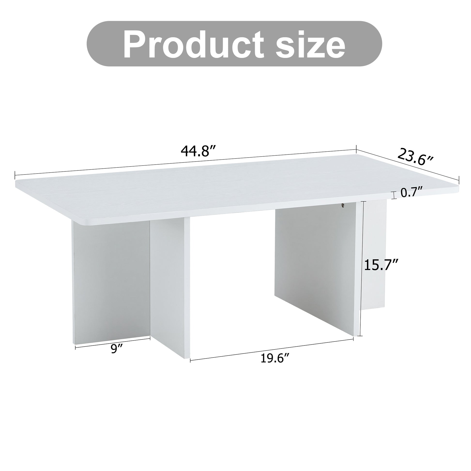 A Modern And Practical White Coffee Table. The Coffee Table Is Made Of Medium Density Fiberboard Material, Suitable For Living Room, Bedroom, And Study. Ct 2O White Mdf