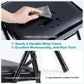 Folding Chair 2 Pack, Leather Padded Folding Chairs, Sturdy Metal Foldable Chairs, For Home, Office, Party, Black 4 Pack Black Stainless Steel