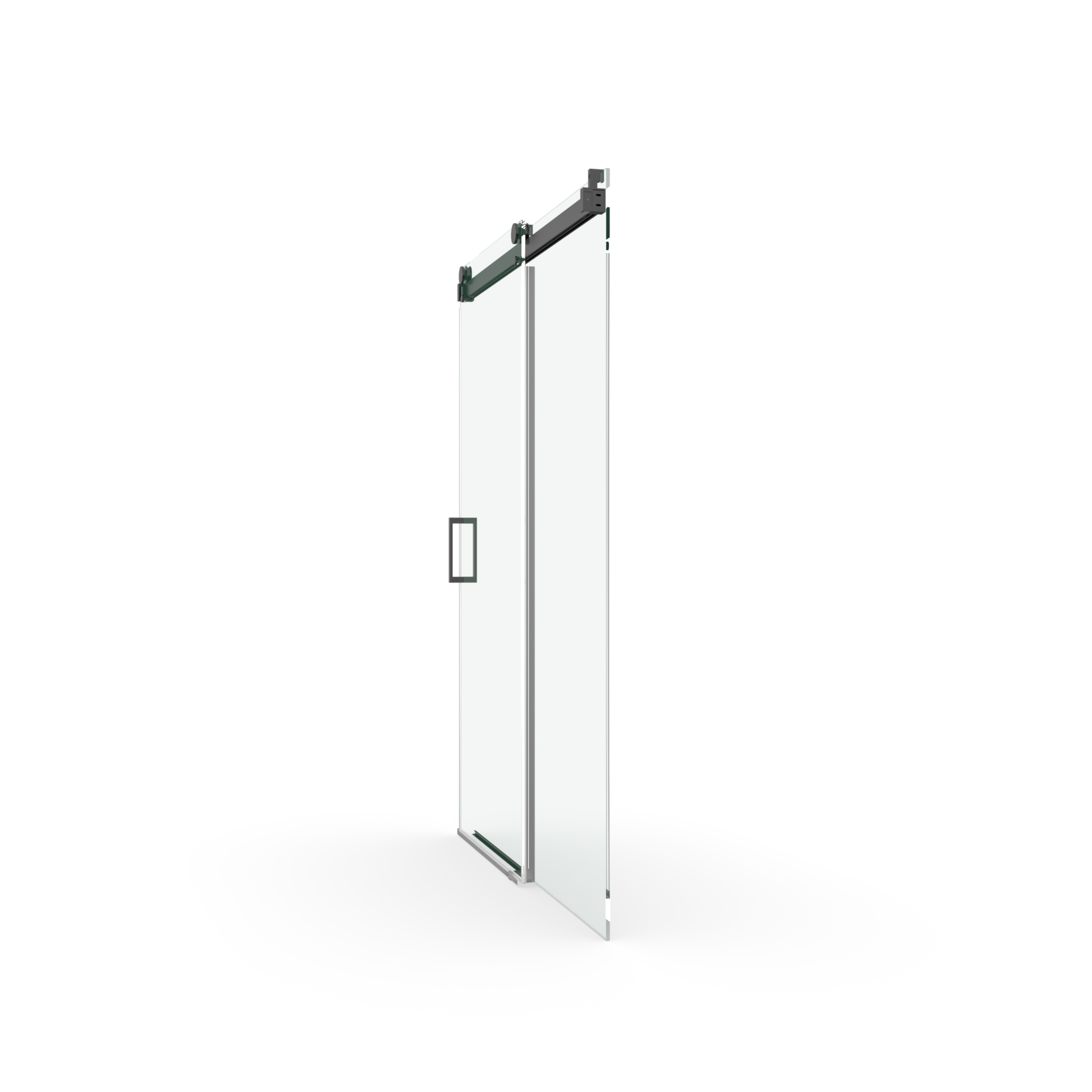 68" 72" W X 76" H Frameless Soft Closing Single Sliding Shower Door, 3 8" 10Mm Tempered Glass With Easy Cleaning Coating, Matte Black 22D01 72Mb Matte Black Bathroom Tempered Glass