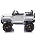 24V Two Seater Kids Ride On Car W Parents Remote Control, Licensed Toyota Lc250,2Wd,110W Motors,With Shovel,Three Point Seat Belt,Slow Start,Speed Adjustment,Bluetooth,Music For Kids Aged 3 . White 100 149 Lbs Polypropylene