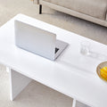 A Modern And Practical White Coffee Table. The Coffee Table Is Made Of Medium Density Fiberboard Material, Suitable For Living Room, Bedroom, And Study. Ct 2O White Mdf