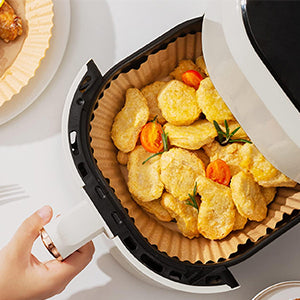 Air Fryer, Large 5 Quart Capacity, Air Fry, Roast, Broil, Bake, Reheat, Keep Warm, Pizza, Dehydrate White Aluminum,Plastic,Stainless Steel