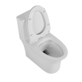 1.1 1.6 Gpf Elongated Comfort Height Floor Mounted One Piece Toilet, Cupc Certified, Watersense Cetified, Ceramic, White Color, Soft Close Seat White Ceramic