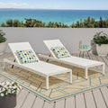 Cape Coral Kd Chaise Lounge Gry Mp2 Set Of 2 White Wood